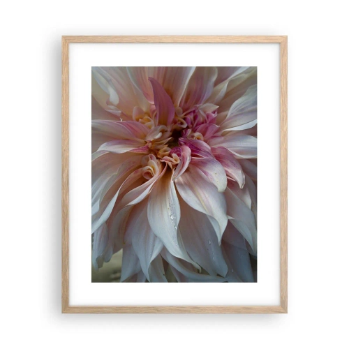 Plakat i ramme af lyst egetræ - Blomstrende friskhed - 40x50 cm