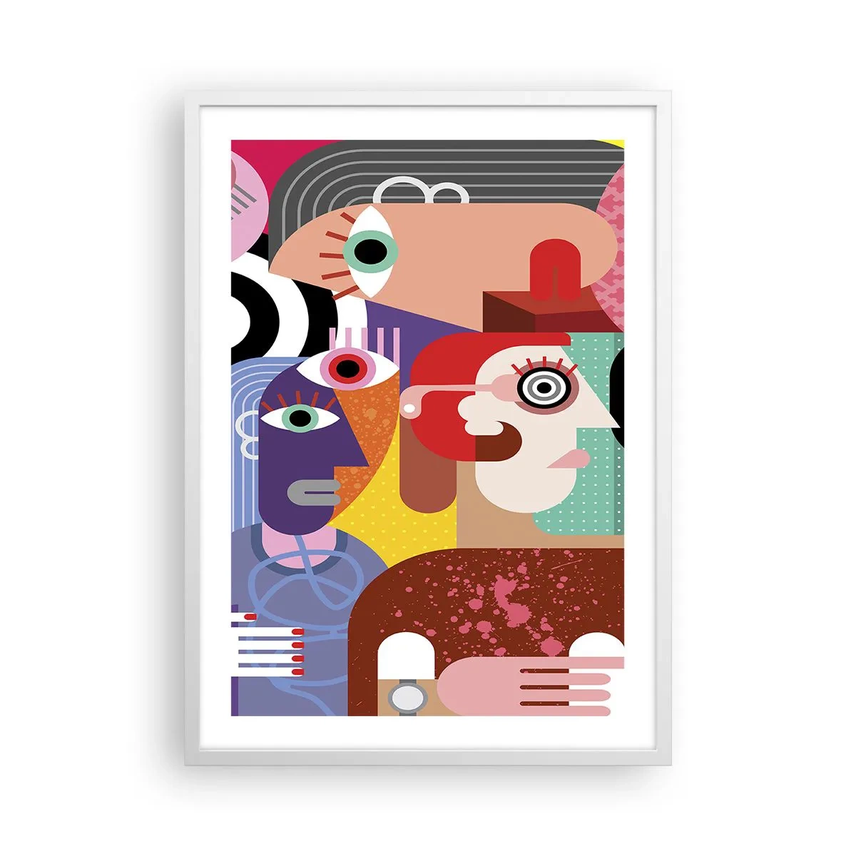 Plakat i hvid ramme - Vi fra hr. Picasso - 50x70 cm