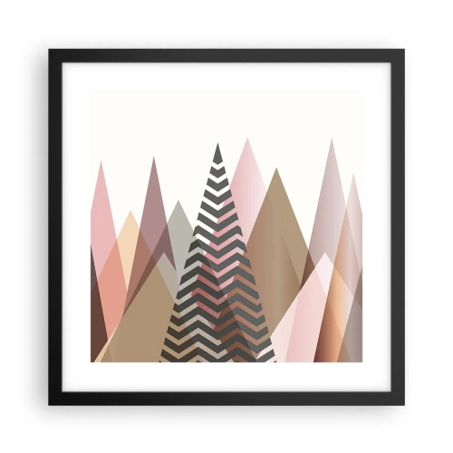 Plakat i sort ramme - Pyramide udsigt - 40x40 cm
