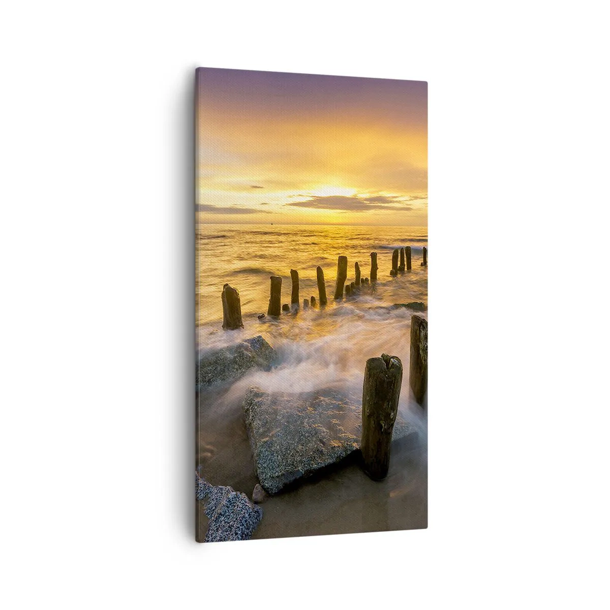 Lærredstryk - Billede på lærred - Østersøens rå skønhed - 55x100 cm