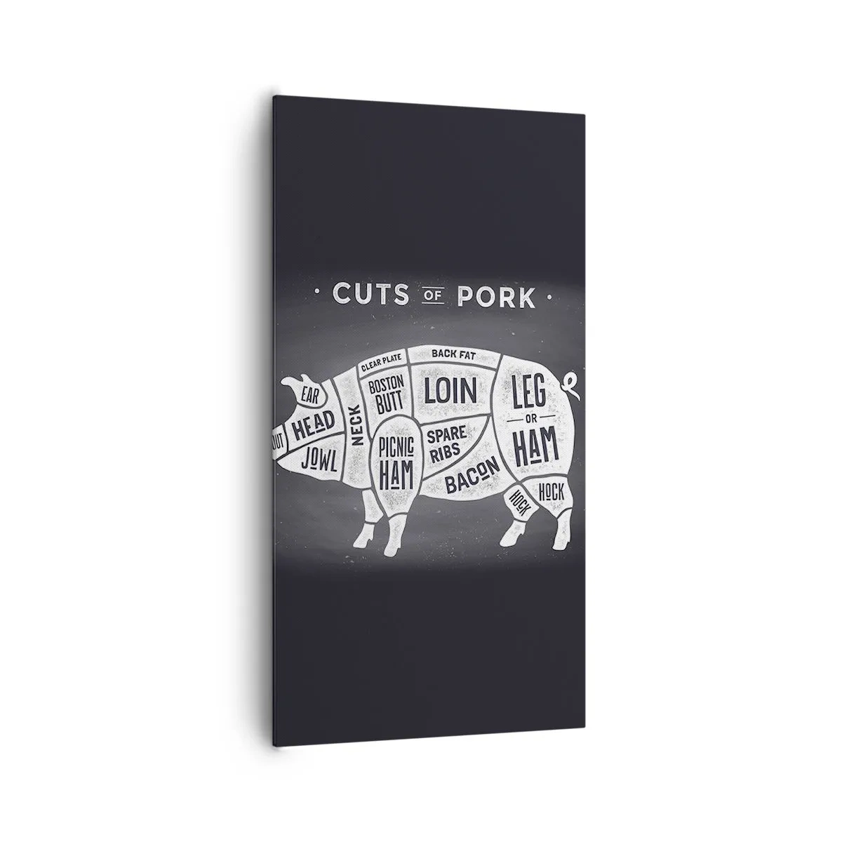 Lærredstryk - Billede på lærred - Slagterens grundbog - 65x120 cm