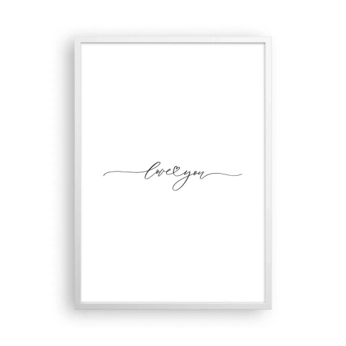 Plakat i hvid ramme - Sort og hvid - 50x70 cm