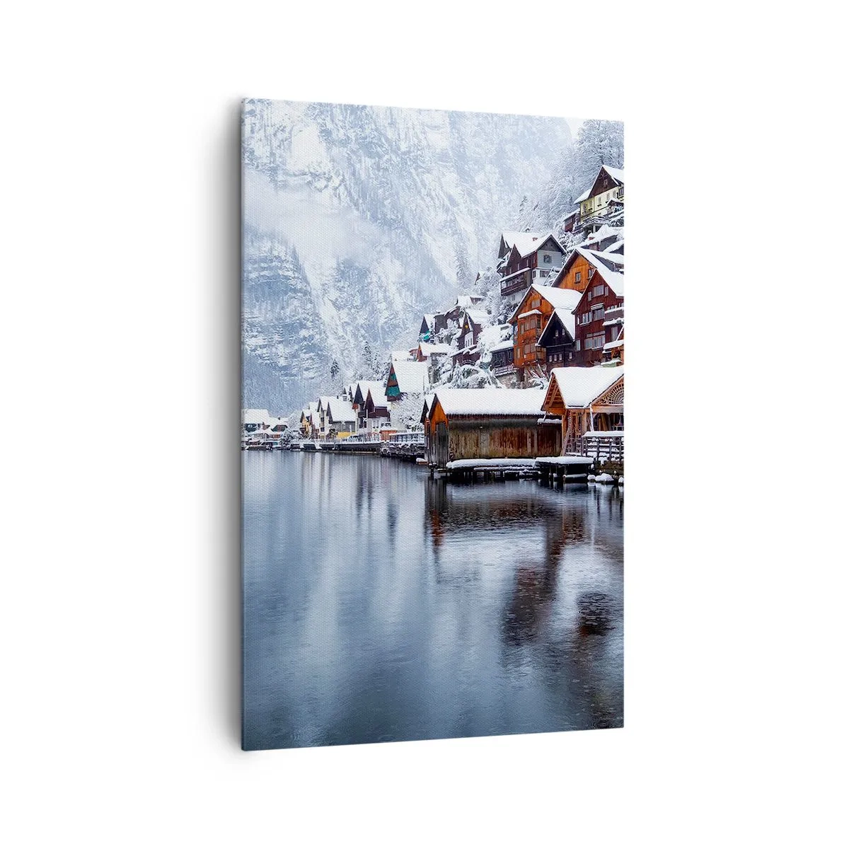 Lærredstryk - Billede på lærred - I en vinterdekoration - 80x120 cm