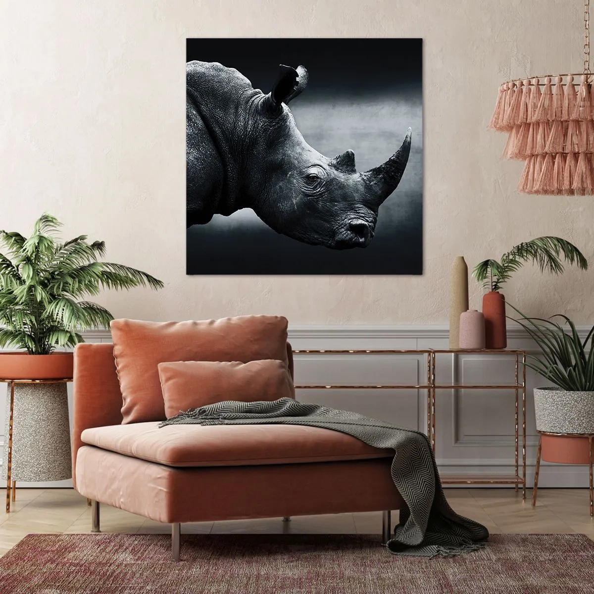 Lærredstryk - Billede på lærred - Højre profil - 40x40 cm