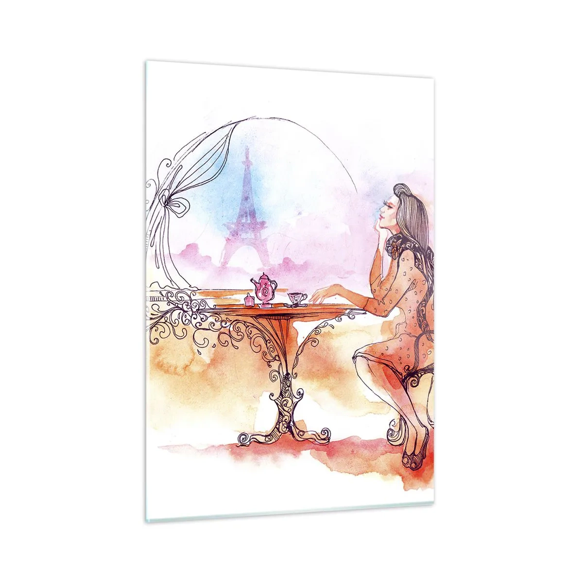 Billede på glas - Parisisk elegance - 50x70 cm