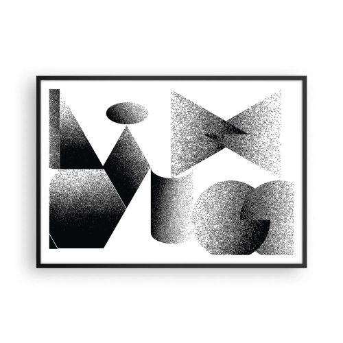 Plakat i sort ramme - Vinkler og ovaler - 100x70 cm