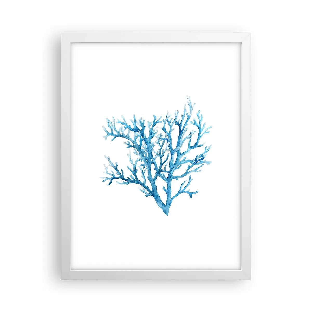 Plakat i hvid ramme - Marint filigran - 30x40 cm