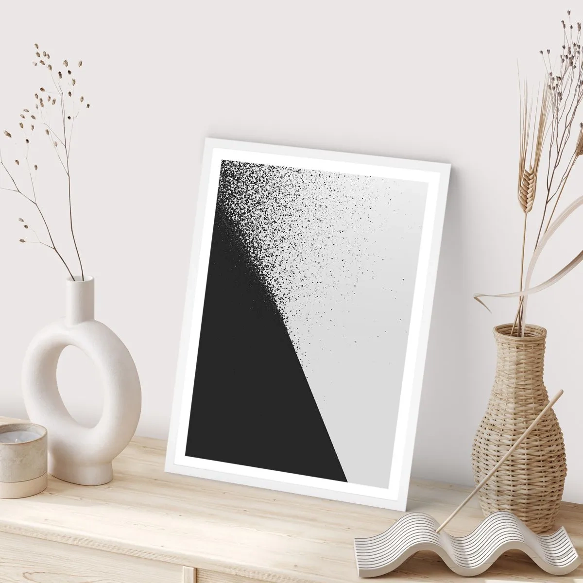 Plakat i hvid ramme - Hurtigere og hurtigere, mere og mere - 30x40 cm