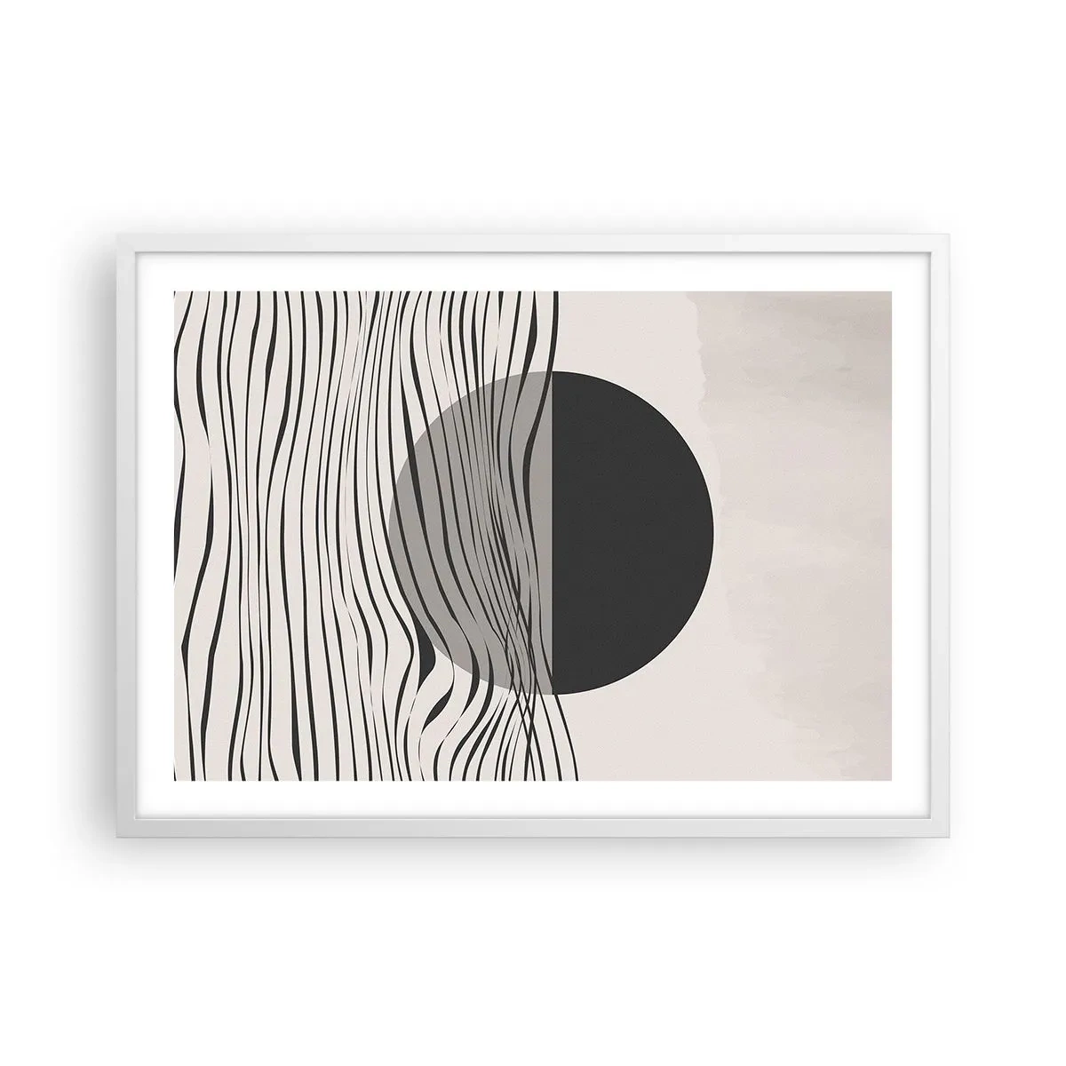 Plakat i hvid ramme - Halvkomposition - 70x50 cm