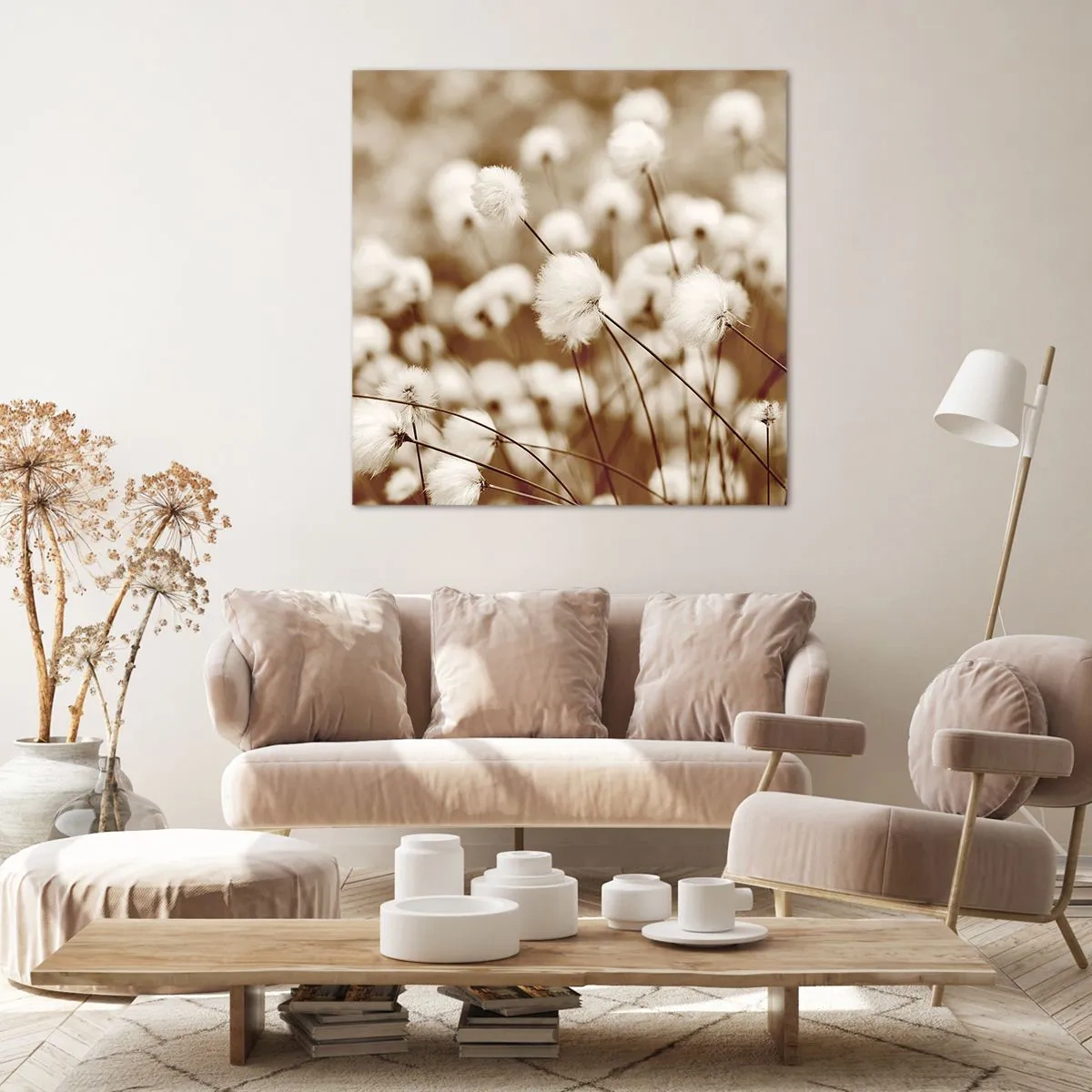 Lærredstryk - Billede på lærred - Fyldig mark - 60x60 cm