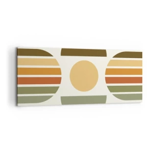 Lærredstryk - Billede på lærred - I jordfarver - 100x40 cm