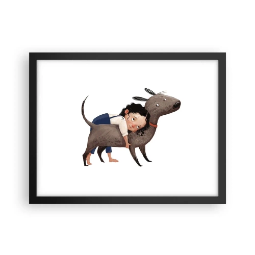 Plakat i sort ramme - Bedste venner - 40x30 cm