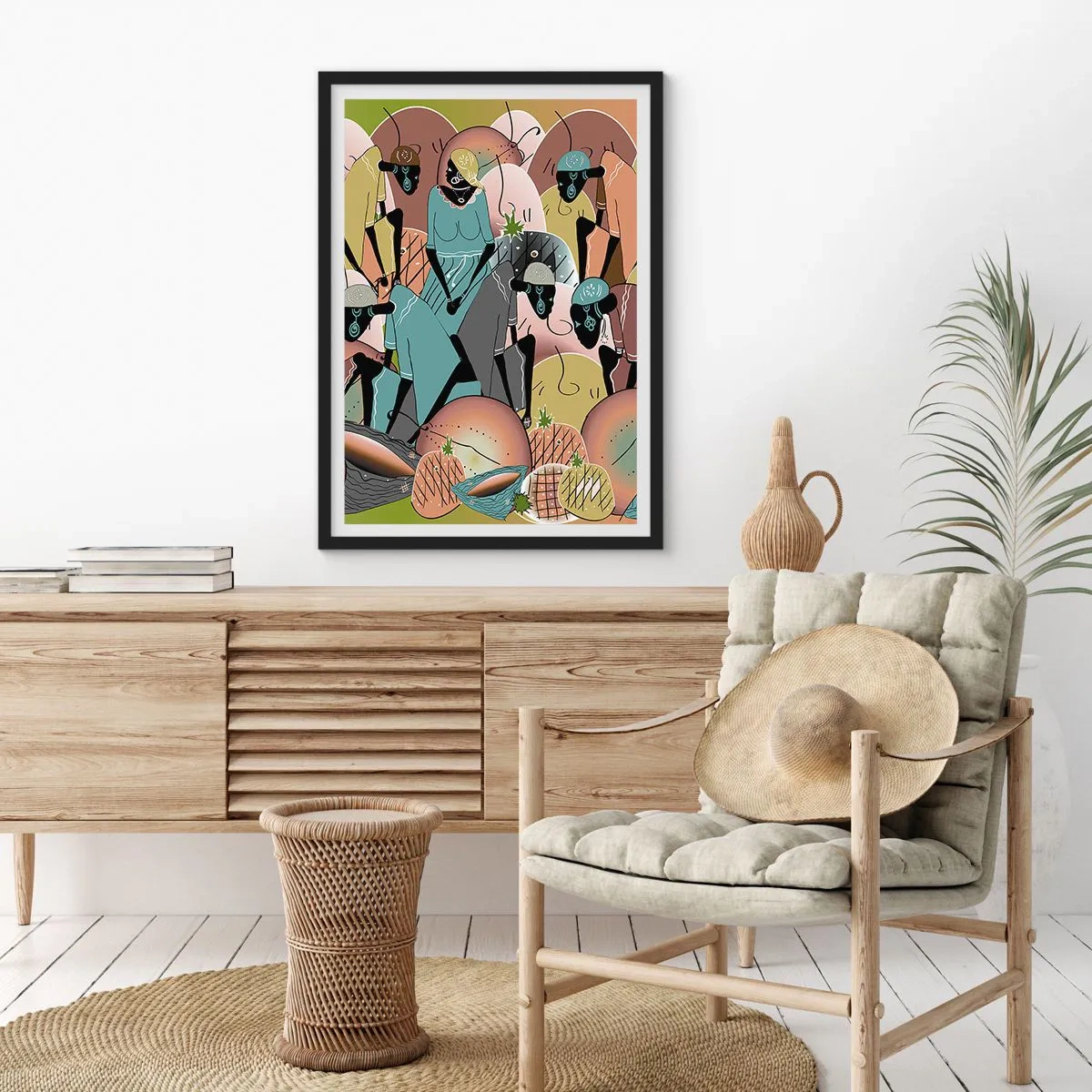 Plakat i sort ramme - Den store fejring er på vej - 40x50 cm