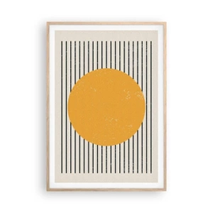 Plakat i ramme af lyst egetræ - Enkelthedens kraft - 70x100 cm
