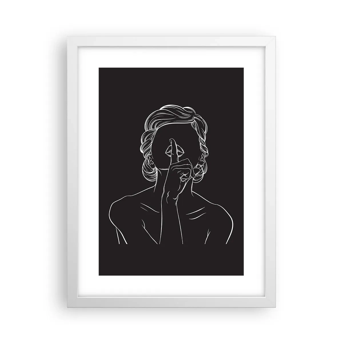 Plakat i hvid ramme - Skønhed blomstrer i stilhed - 30x40 cm