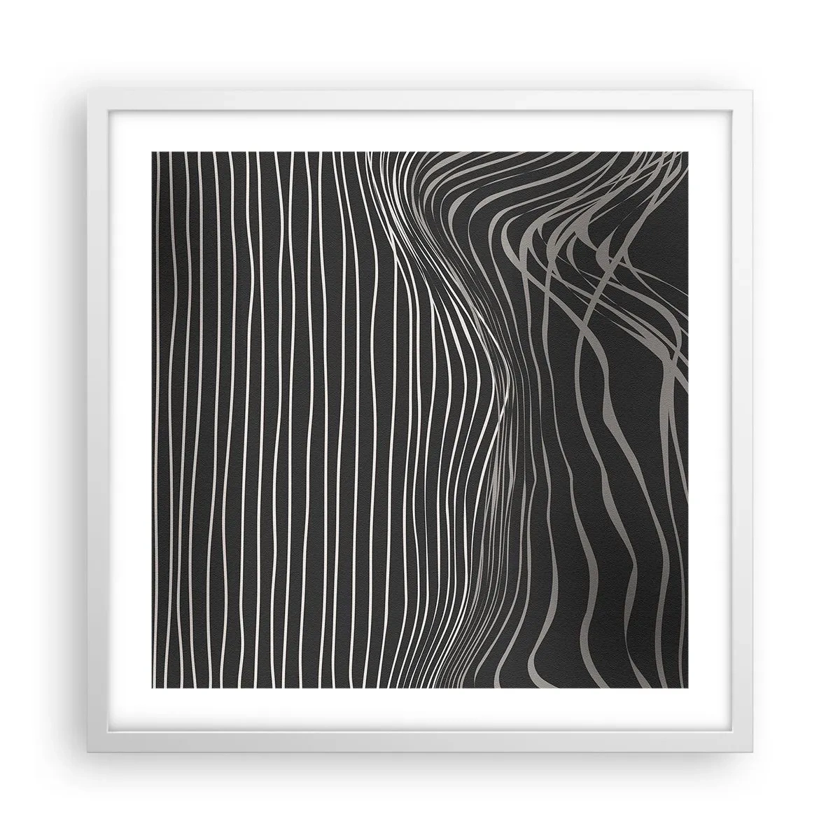 Plakat i hvid ramme - Rytme og accent - 50x50 cm