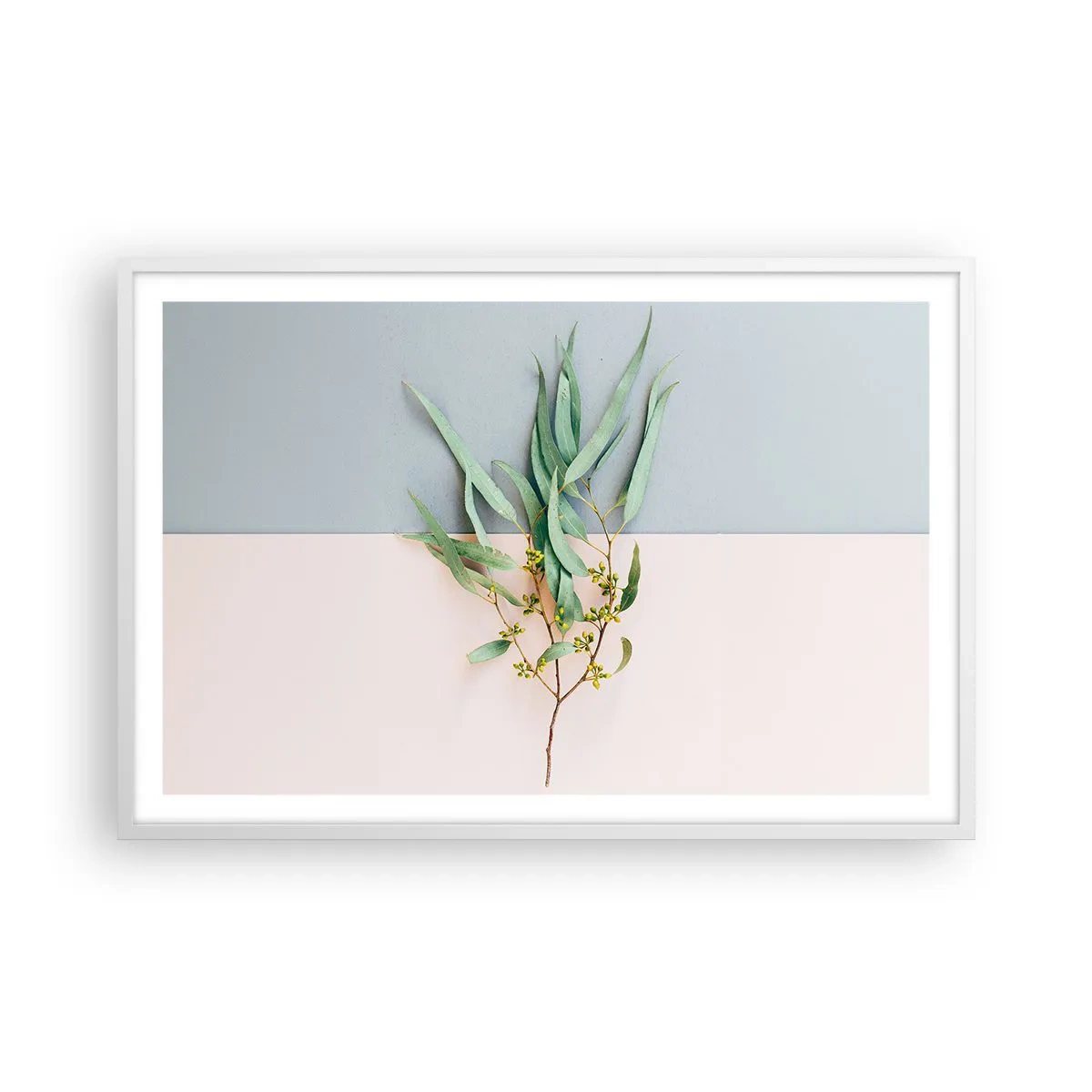 Plakat i hvid ramme - Pastelfarvernes subtilitet - 91x61 cm