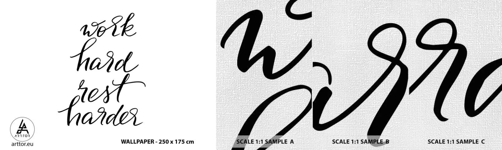 Prøve Fototapet Premium Canvas - Balance i livet - Typografi, Bekræftelse, Maxim - 100x30 cm