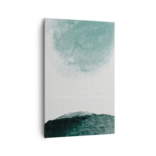 Lærredstryk - Billede på lærred - Et møde med tåge - 80x120 cm