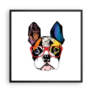 Plakat i sort ramme - Intellektuel - 60x60 cm