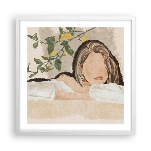 Plakat i hvid ramme - Sydstaternes skønhed - 50x50 cm