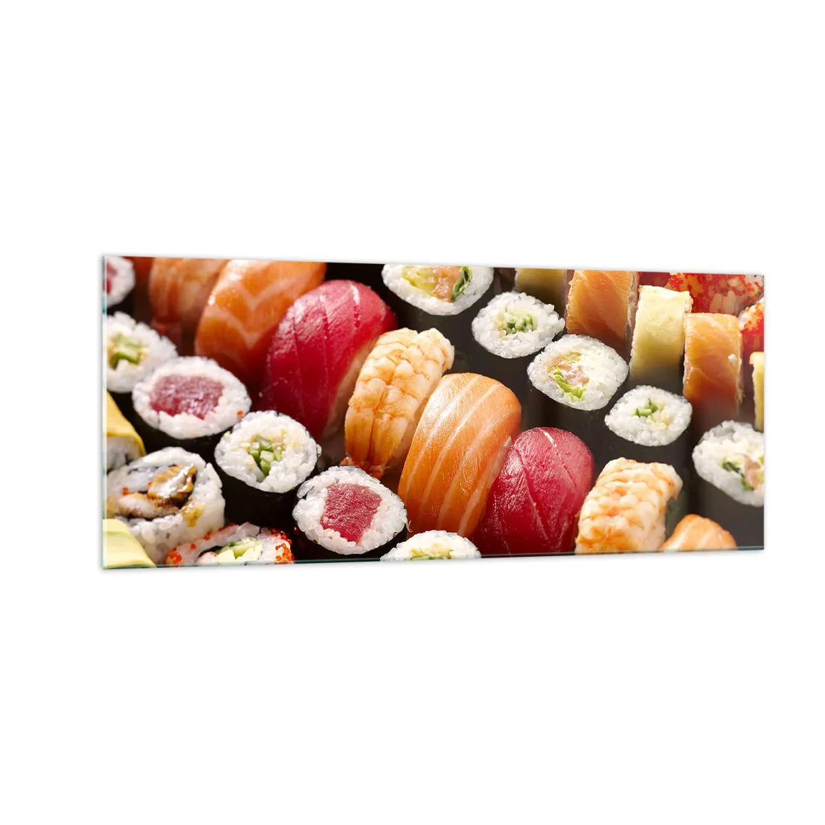 Billede på glas - Asiens farver og smag - 100x40 cm