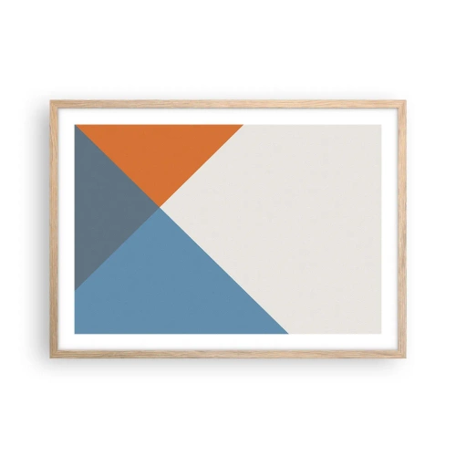 Plakat i ramme af lyst egetræ - Med hensyn til ... - 70x50 cm