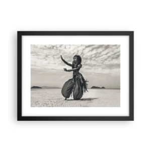 Plakat i sort ramme - Dans på de sydlige øer - 40x30 cm