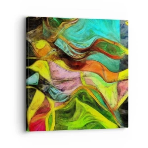 Lærredstryk - Billede på lærred - Bevægelse er liv - 30x30 cm