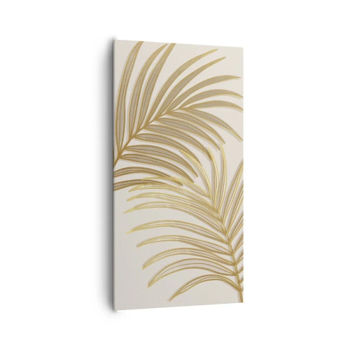 Lærredstryk - Billede på lærred - Gylden palme! - 65x120 cm