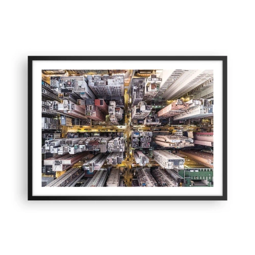 Plakat i sort ramme - Hilsner fra Hong Kong - 70x50 cm