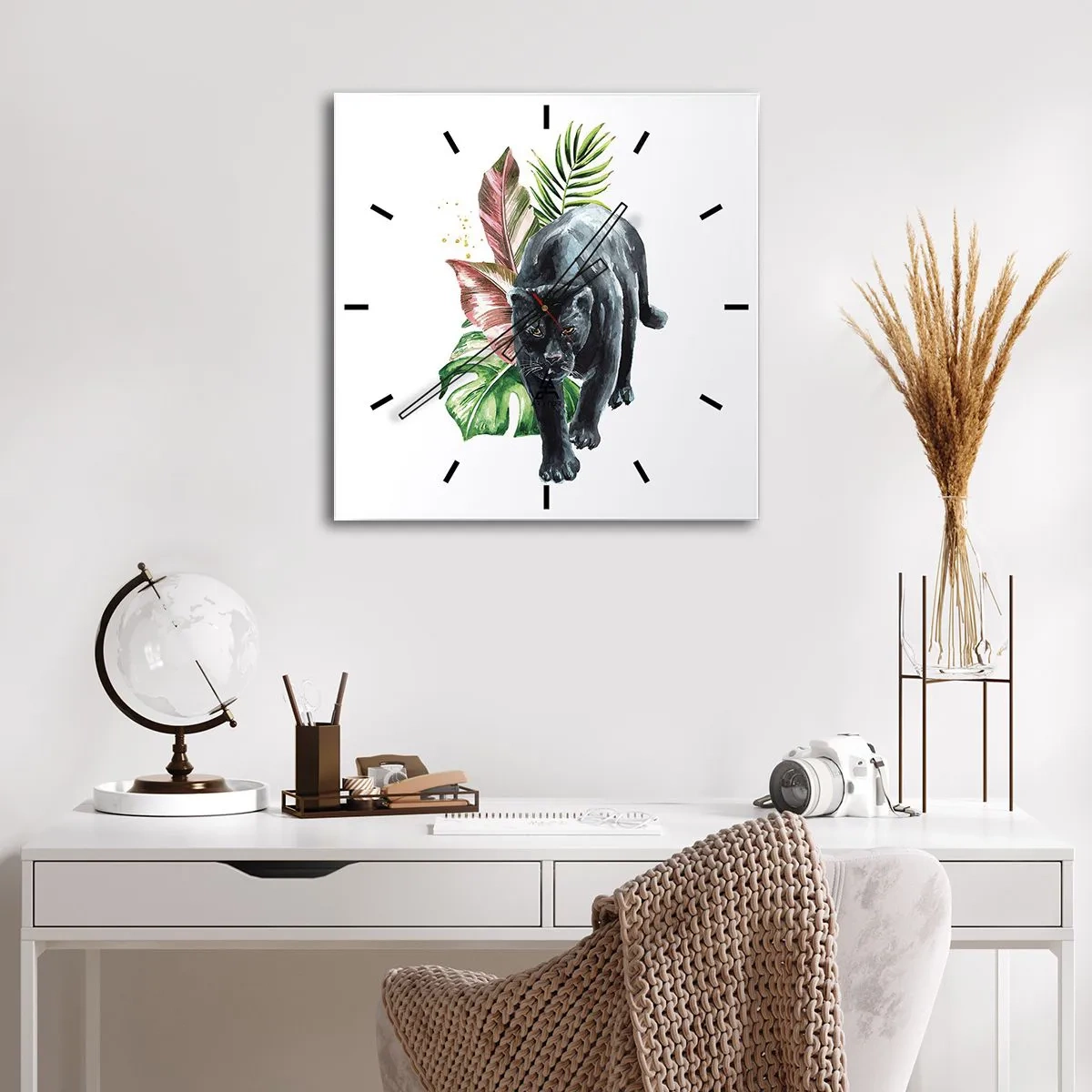Vægur, Uret - Vild i hjertet - 30x30 cm