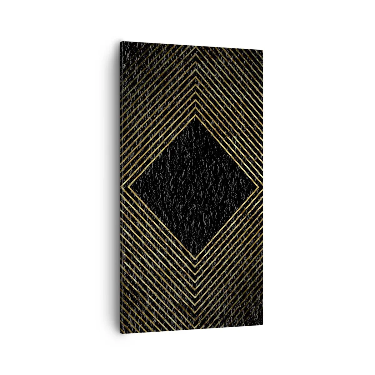 Lærredstryk - Billede på lærred - Geometri i glamour-stil - 55x100 cm