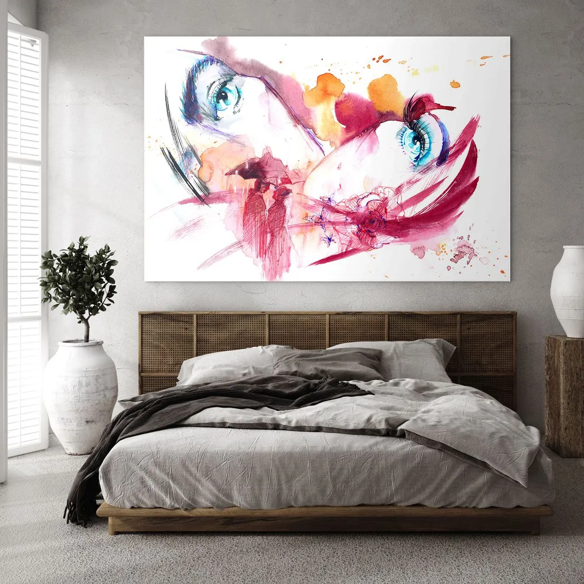 Billede på glas - I nærheden af hinanden blomstrer verden - 120x80 cm