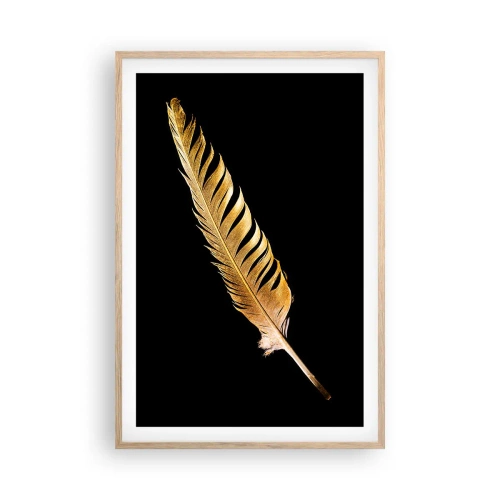 Plakat i ramme af lyst egetræ - Det er ikke nogen ringe præstation, at den... - 61x91 cm