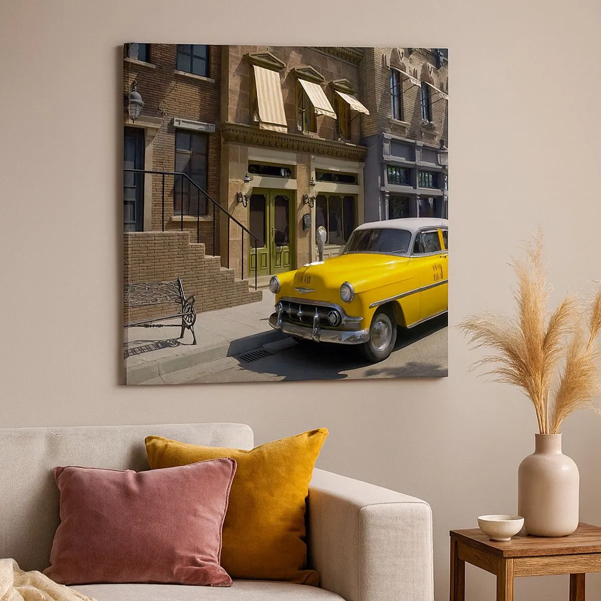 Lærredstryk - Billede på lærred - Der var engang i Amerika - 30x30 cm