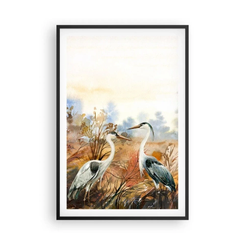 Plakat i sort ramme - Hvor skal vi hen om efteråret? - 61x91 cm