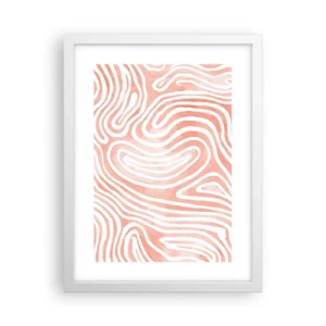 Plakat i hvid ramme - I en labyrint af koraller - 30x40 cm