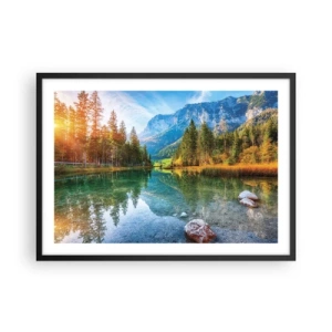 Plakat i sort ramme - Efterårets blidhed - 70x50 cm