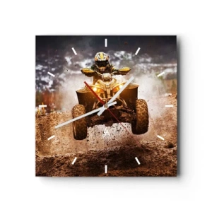 Vægur, Uret - No risk no fun - 30x30 cm