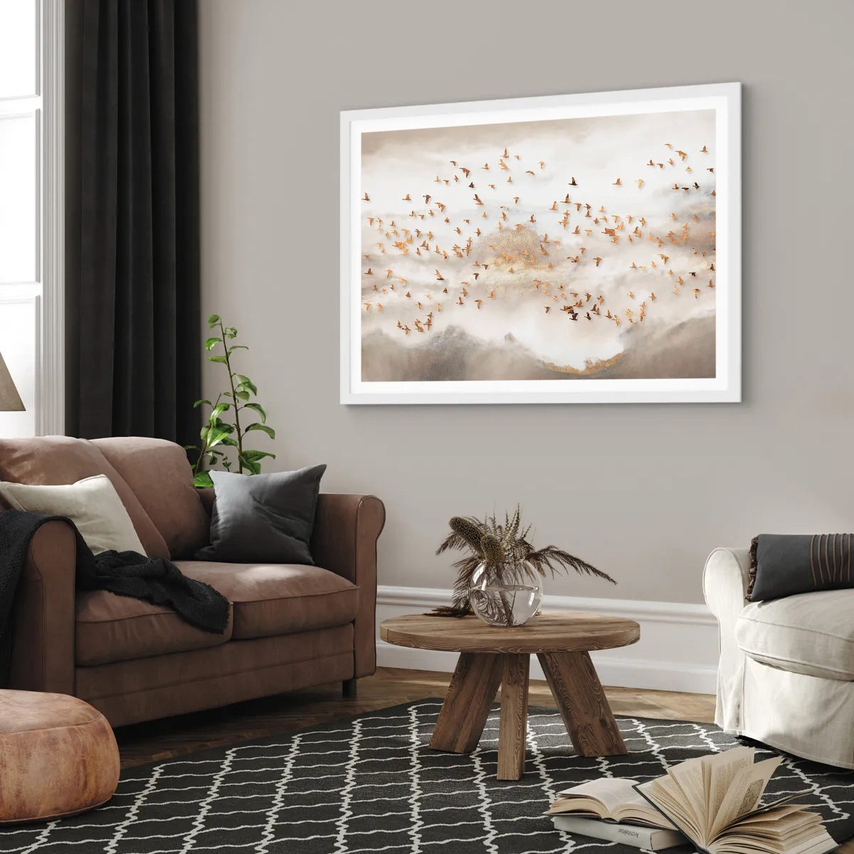 Plakat i hvid ramme - Det er på tide... - 100x70 cm