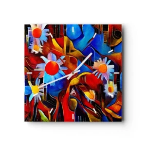 Vægur, Uret - Livets farver - 40x40 cm