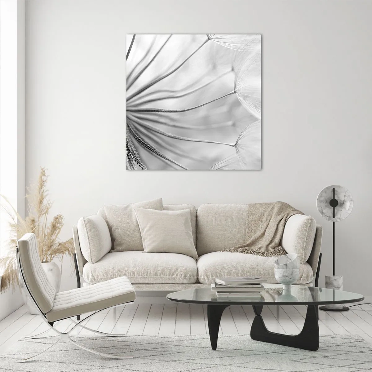 Billede på glas - Blæsende drager - 40x40 cm