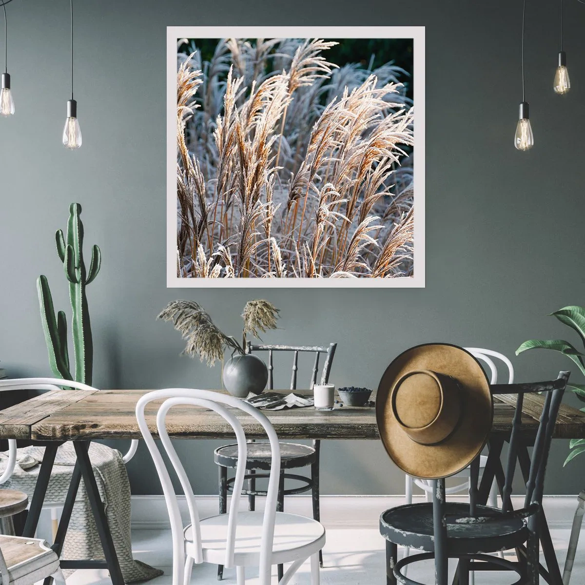 Plakat - Pyntet med frost - 40x40 cm