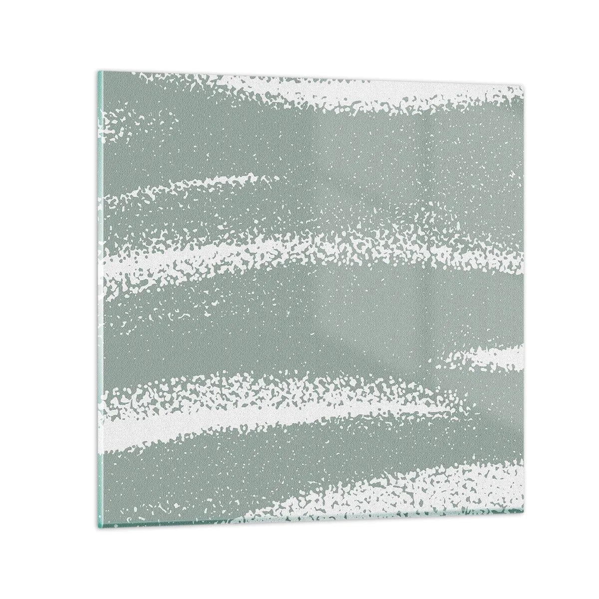 Billede på glas - Abstraktion i vinterstemning - 70x70 cm