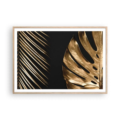 Plakat i ramme af lyst egetræ - Forskellige, og lige dyre - 100x70 cm