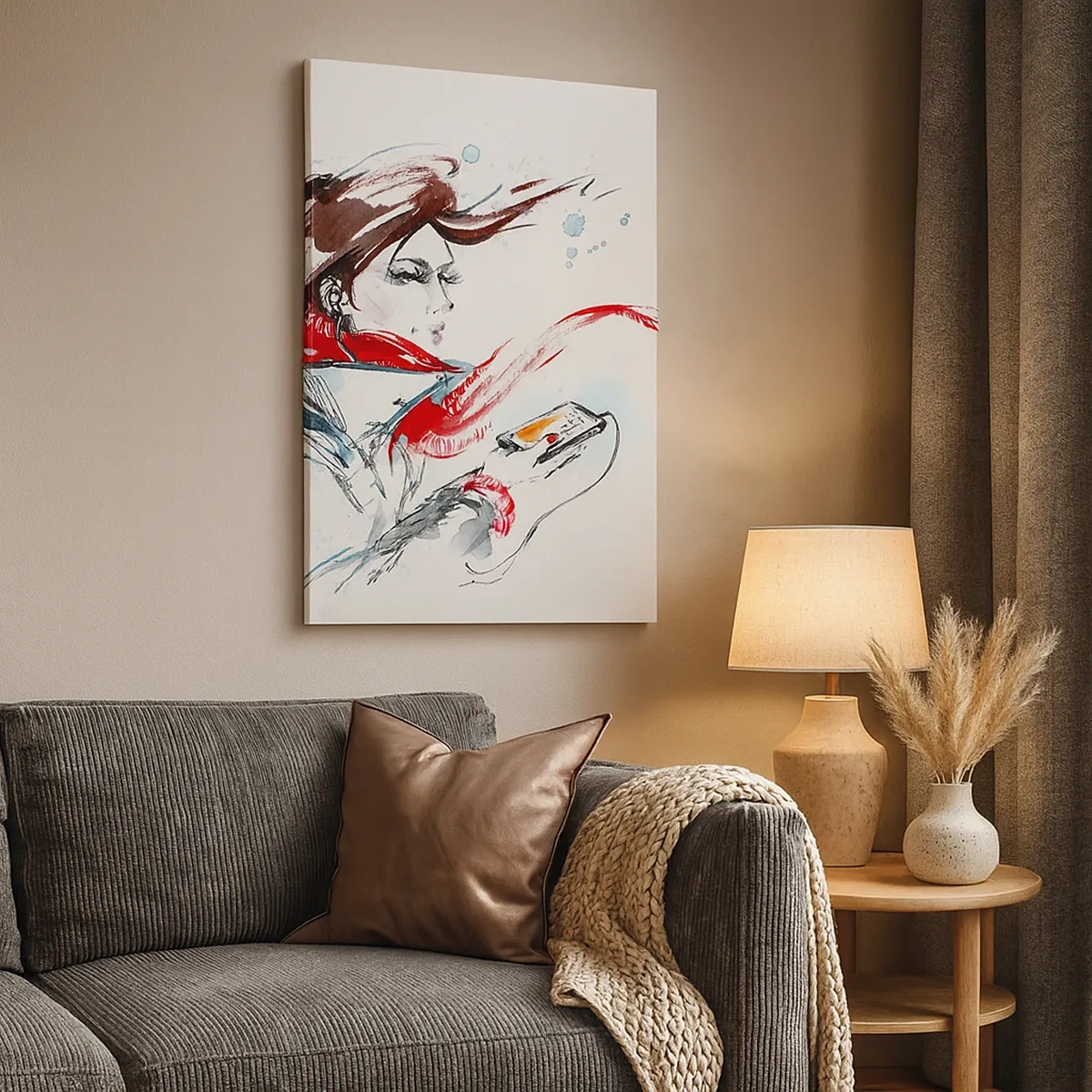 Lærredstryk - Billede på lærred - Noget spiller inden i mig - 50x70 cm