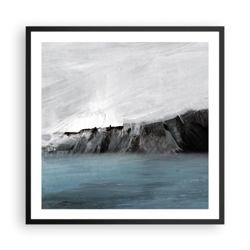 Plakat i sort ramme - Vand - jord: et sammenstød mellem elementerne - 60x60 cm