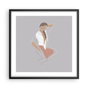 Plakat i sort ramme - Omrids af nåde - 50x50 cm