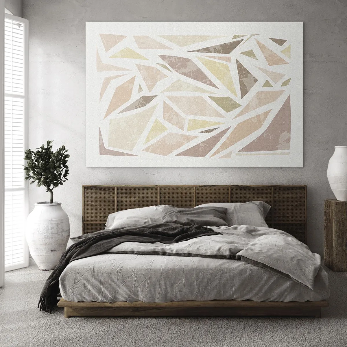 Billede på glas - Komposition af farvet glas - 100x70 cm